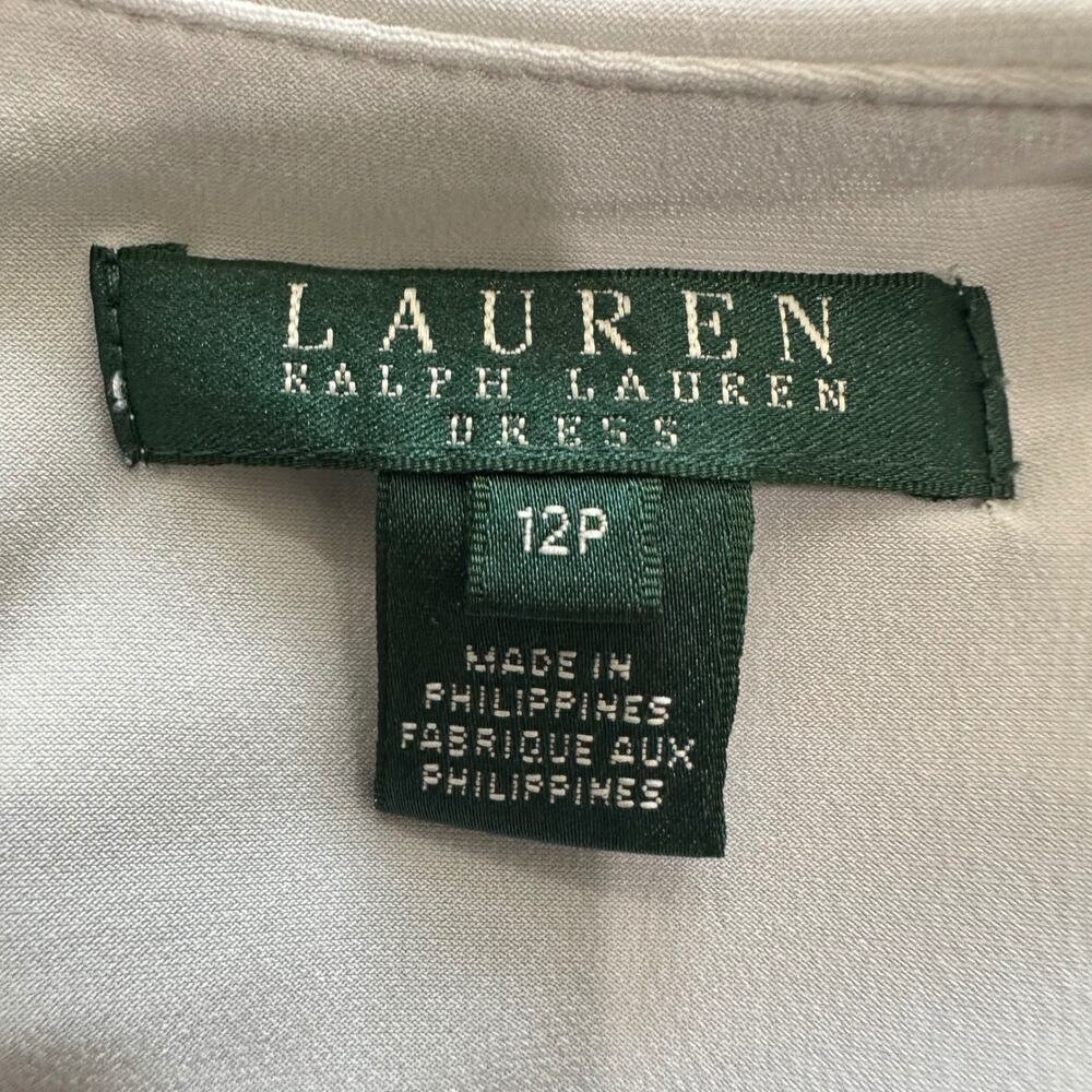 Lauren Ralph Lauren Navy White Striped Sleeveless Dress Beach Cover Up 12 Petite - Picture 8 of 10